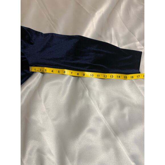 Anthropologie Women's Amandi Velvet Long Sleeve Maxi Dress  Blue Size Medium - Picture 11 of 16